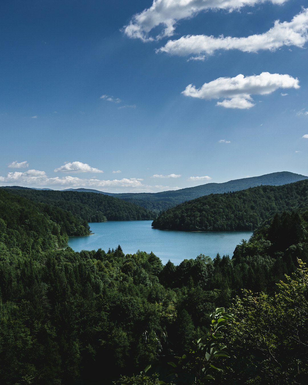 Panoramic view of Plitvice Lakes National Park landscape